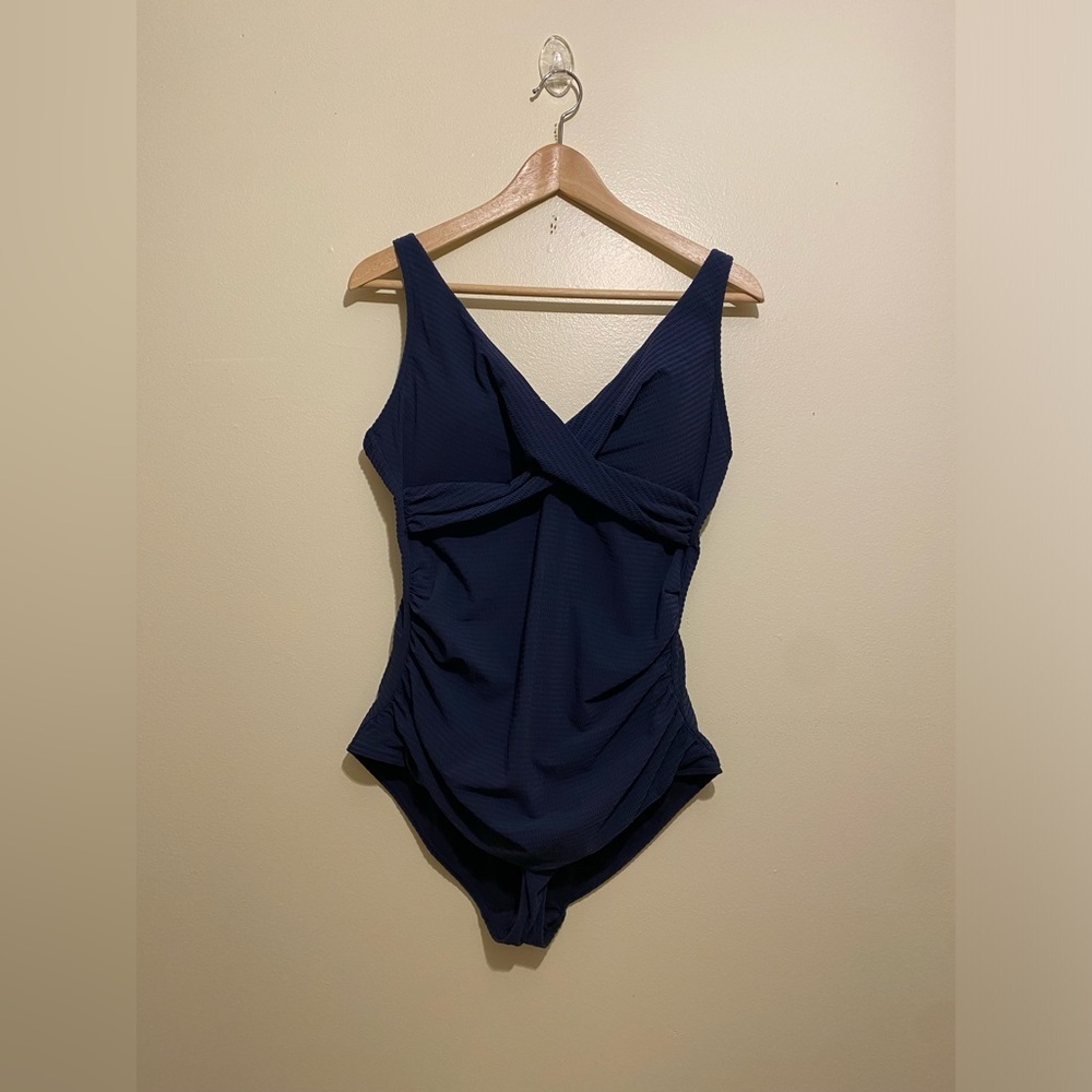 SEA LEVEL SWIM Navy Blue One Piece Swimsuit. Size 12